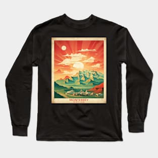 Monterrey Nuevo Leon Mexico Vintage Tourism Travel Sunset Long Sleeve T-Shirt